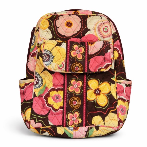 Vera Bradley Handbags - Vera Bradley Butternut Floral Quilted Backpack Boho Pink Yellow Brown Bag